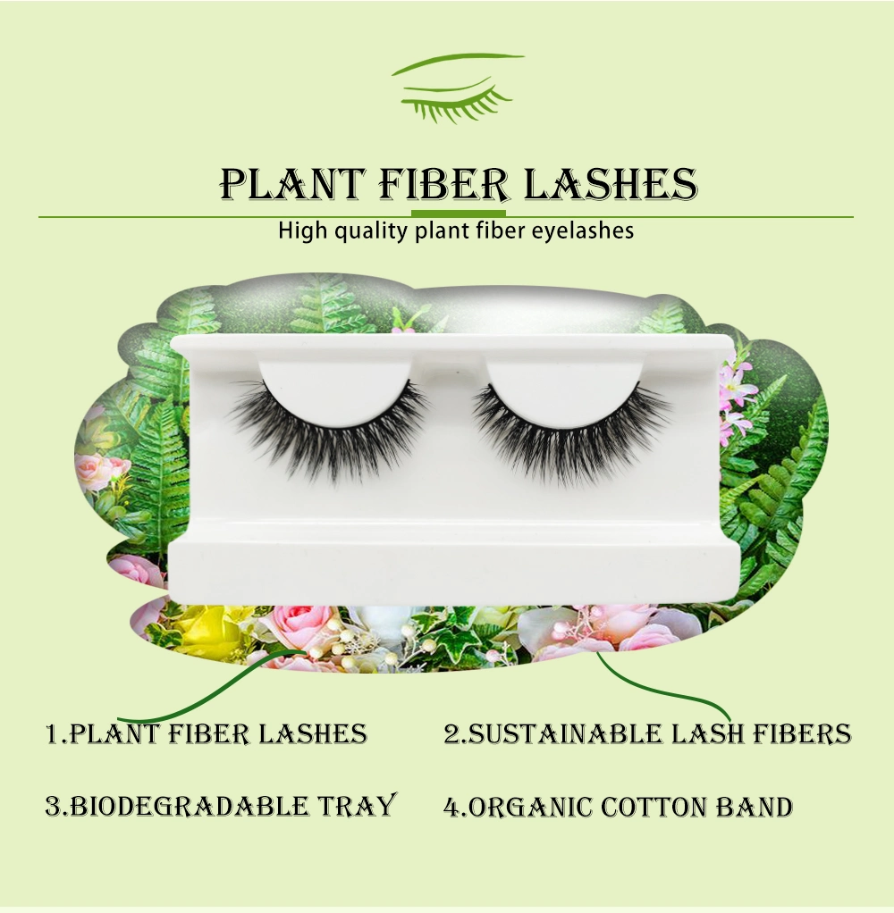 Eco Lashes Custom Box Faux Mink Eyelash Plant Fiber Eyelashes Extension Supplier