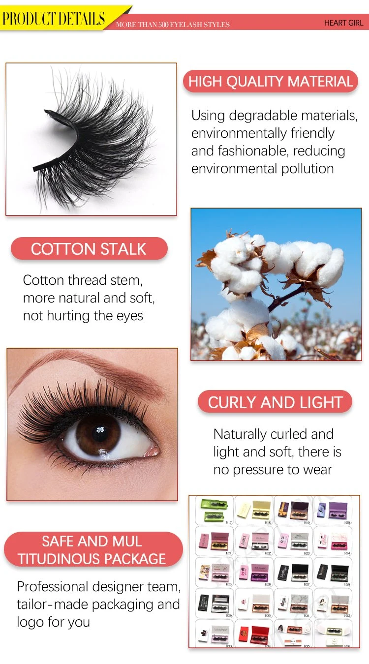 100% Cruelty Free Vegan 3D Plant Fiber Eye Lashes