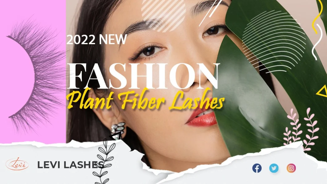 Private Label Plant Fiber Eyelashes 100% Vegan Cruelty Free False Eyelashes with Ecological Lashes Packaging