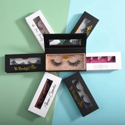Wholesale Eyelash Packaging Box Lash Boxes Package 8-25mm Mink Lashes Storage Case Makeup Bulk Vendors
