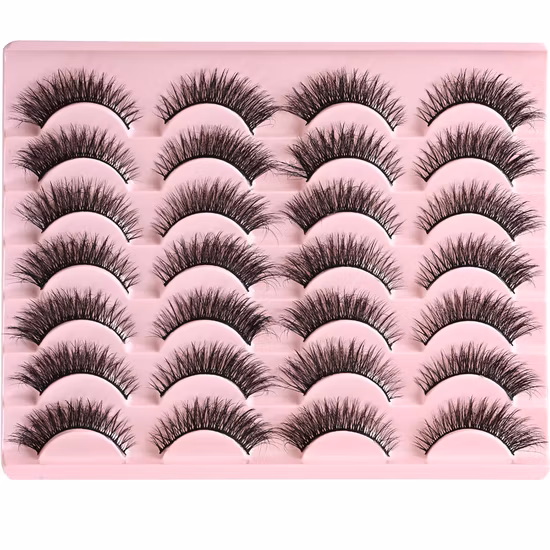 Three Pairs of Half-Cut Daily Makeup Natural False Eyelashes