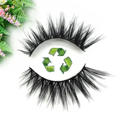 Private Label Biodegradable Lashes Natural 100% Plant Fiber Lashes Environmental Friendly Strip Eyelashes